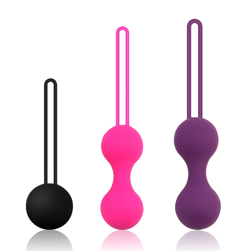 3-Piece Kegel Ball Set for Women – Silicone Pelvic Floor Exercisers with Graduated Weights