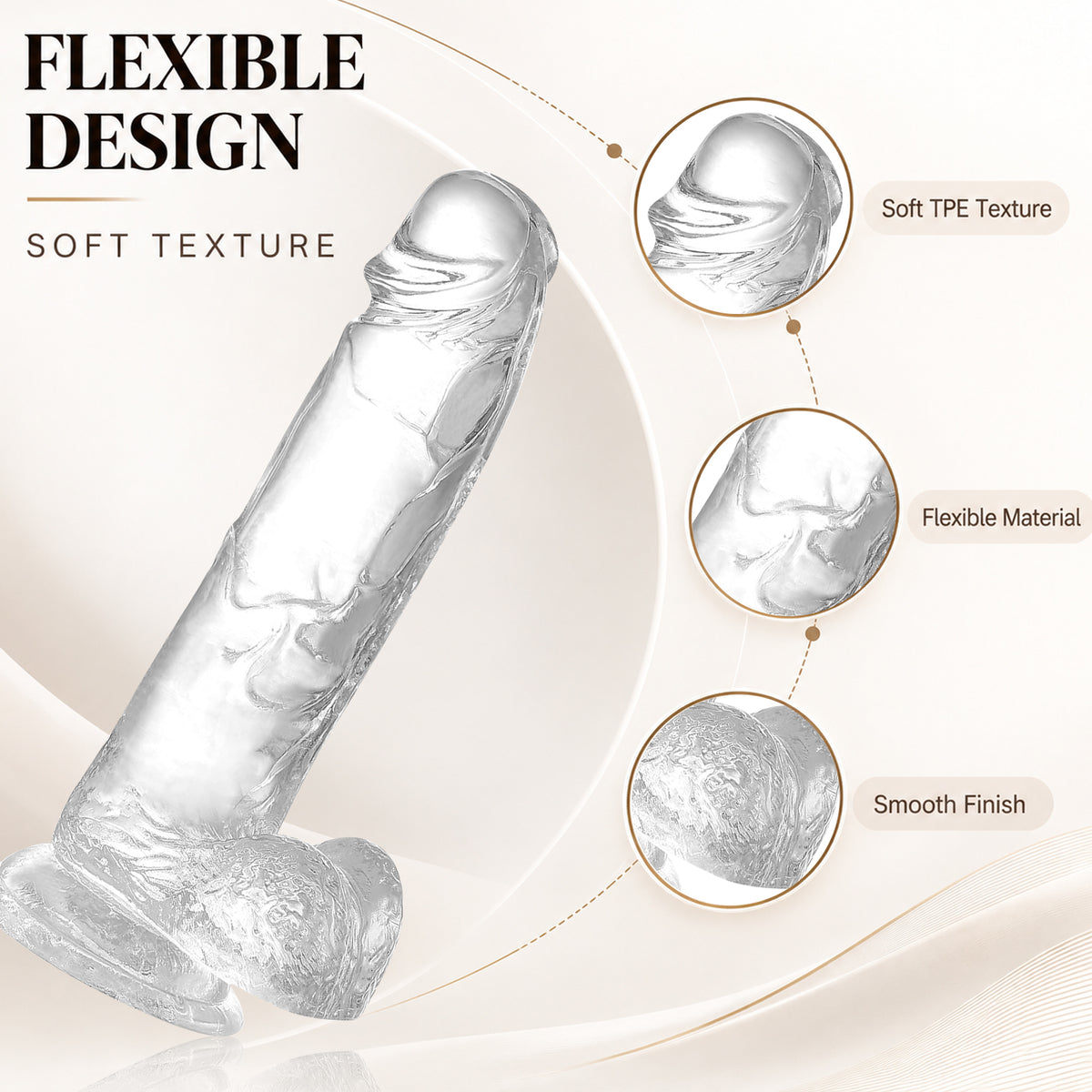 7.68-Inch TPE Dildo with Suction Cup