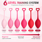 6-Piece Kegel Weight Set for Women – Silicone Pelvic Floor Exercisers with Progressive Training