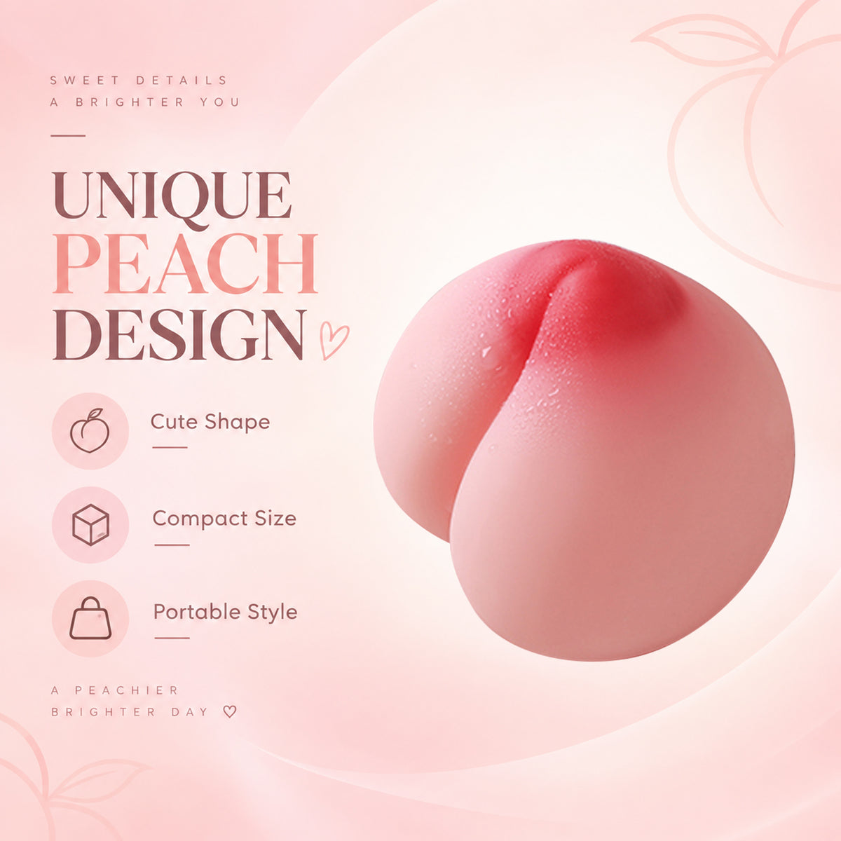 Peach-Shaped TPE Male Masturbator