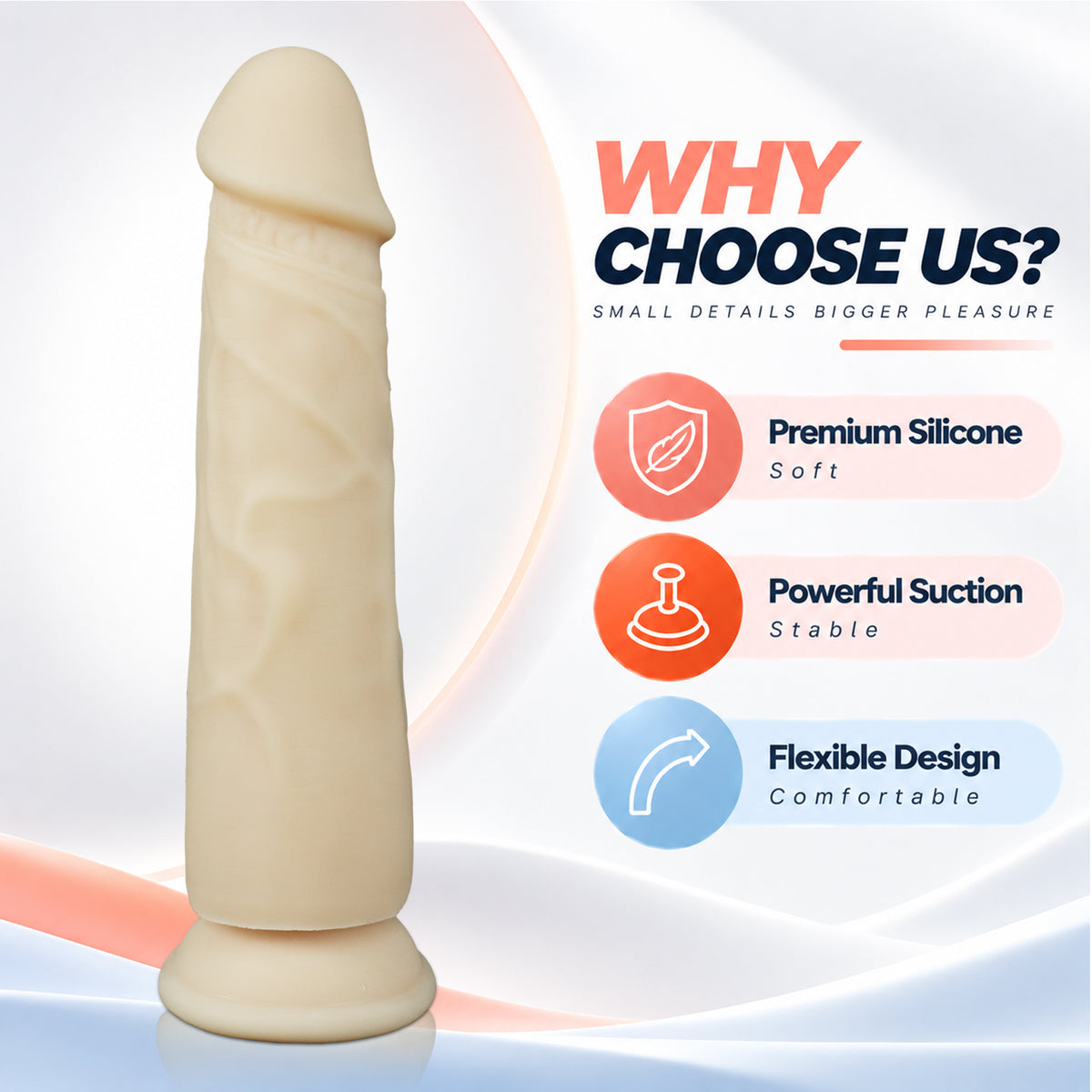 8.90-Inch Silicone Dildo with Suction Cup