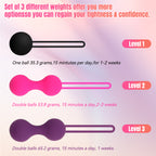 3-Piece Kegel Ball Set for Women – Silicone Pelvic Floor Exercisers with Graduated Weights