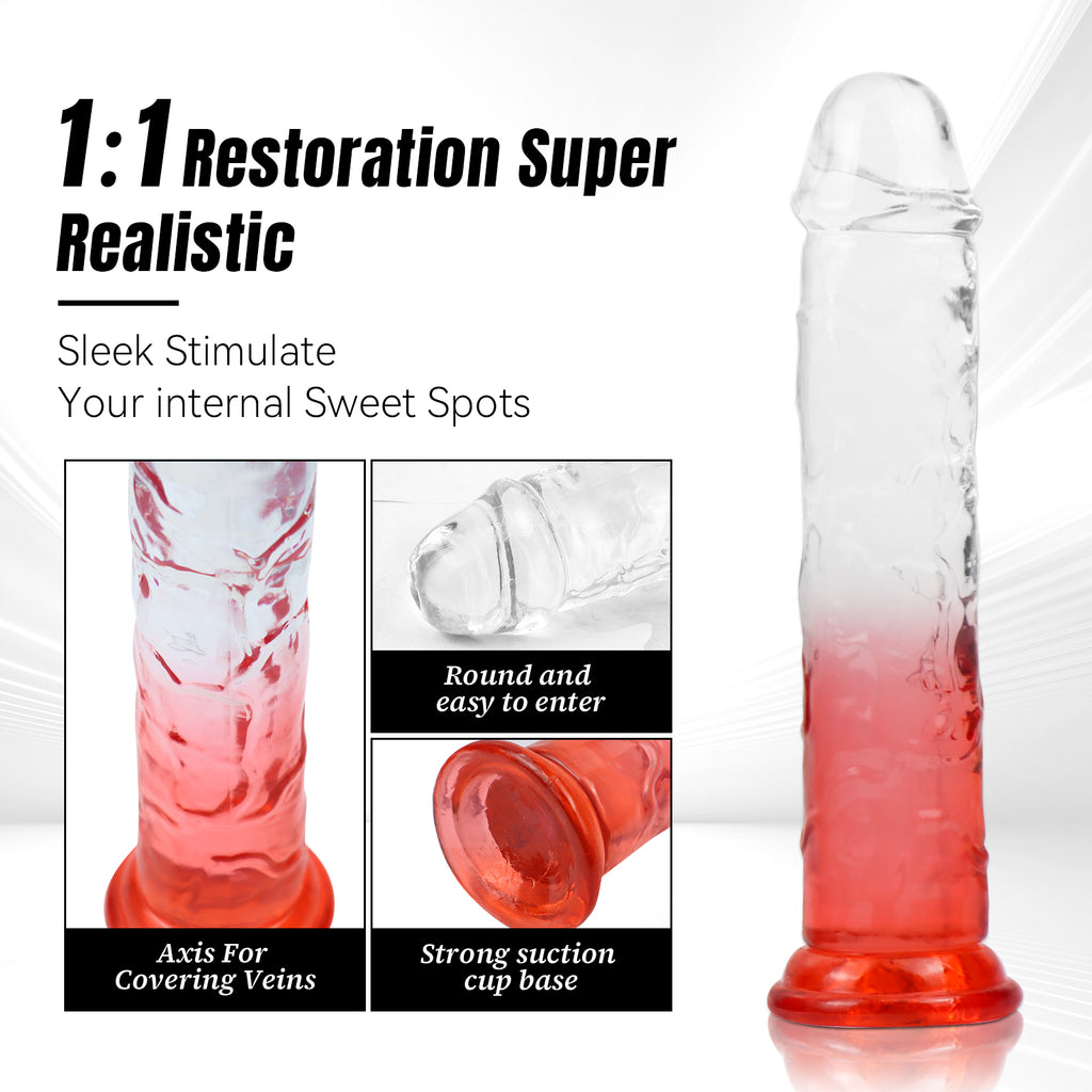 3-Piece Clear TPE Dildo Set with Suction Bases - image 3