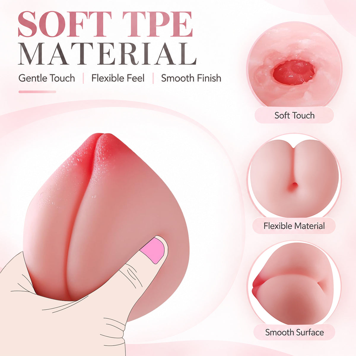 Peach-Shaped TPE Male Masturbator