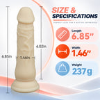 6.85-Inch Silicone Dildo with Suction Cup