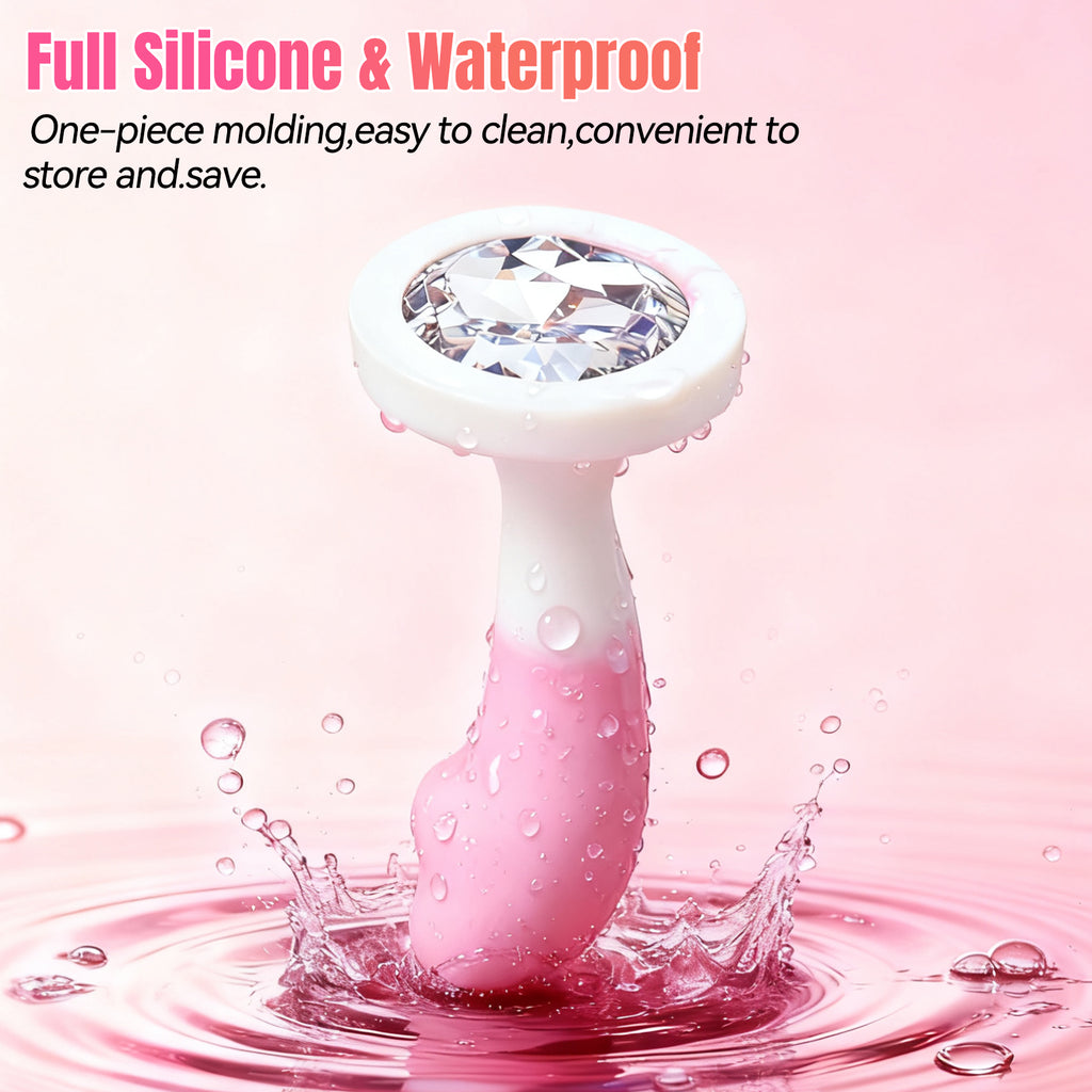 3-Piece Curved Silicone Anal Plug Set – Graduated Sizes with Crystal Jewel Bases
