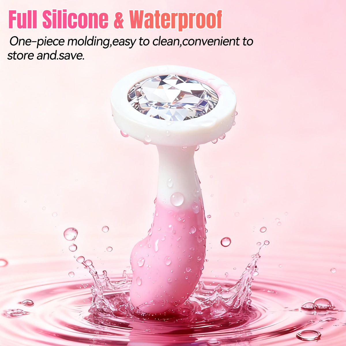 3-Piece Curved Silicone Anal Plug Set – Graduated Sizes with Crystal Jewel Bases