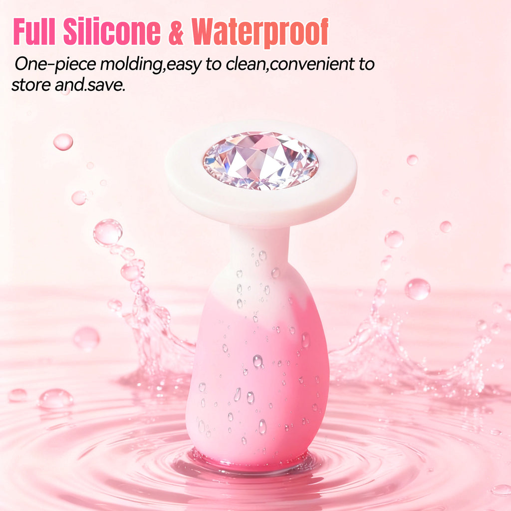 3-Piece Curved Silicone Anal Plug Set – Graduated Sizes with Jewel Bases