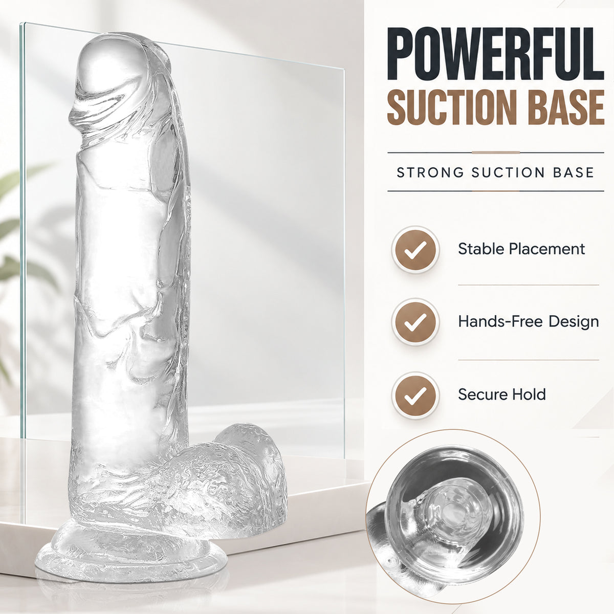 7.68-Inch TPE Dildo with Suction Cup