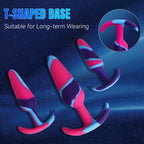 3-Piece Silicone Anal Plug Set – Graduated Sizes with Flared Bases & Multicolor Design