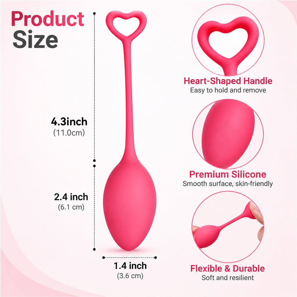 6-Piece Kegel Weight Set for Women – Silicone Pelvic Floor Exercisers with Progressive Training