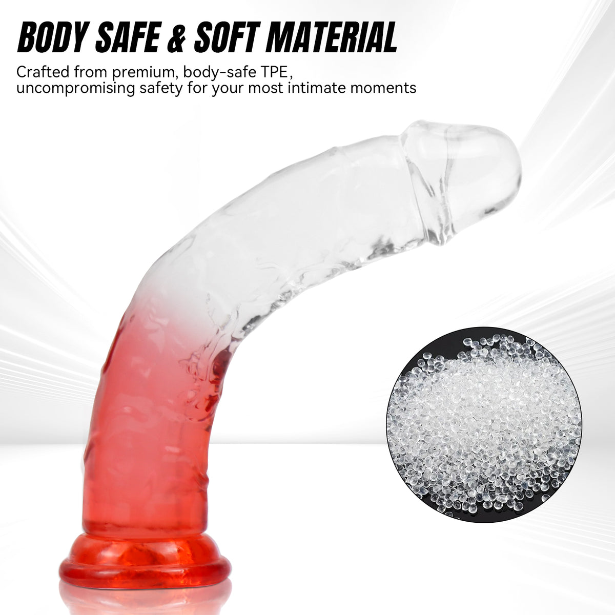 3-Piece Clear TPE Dildo Set with Suction Bases - image 4