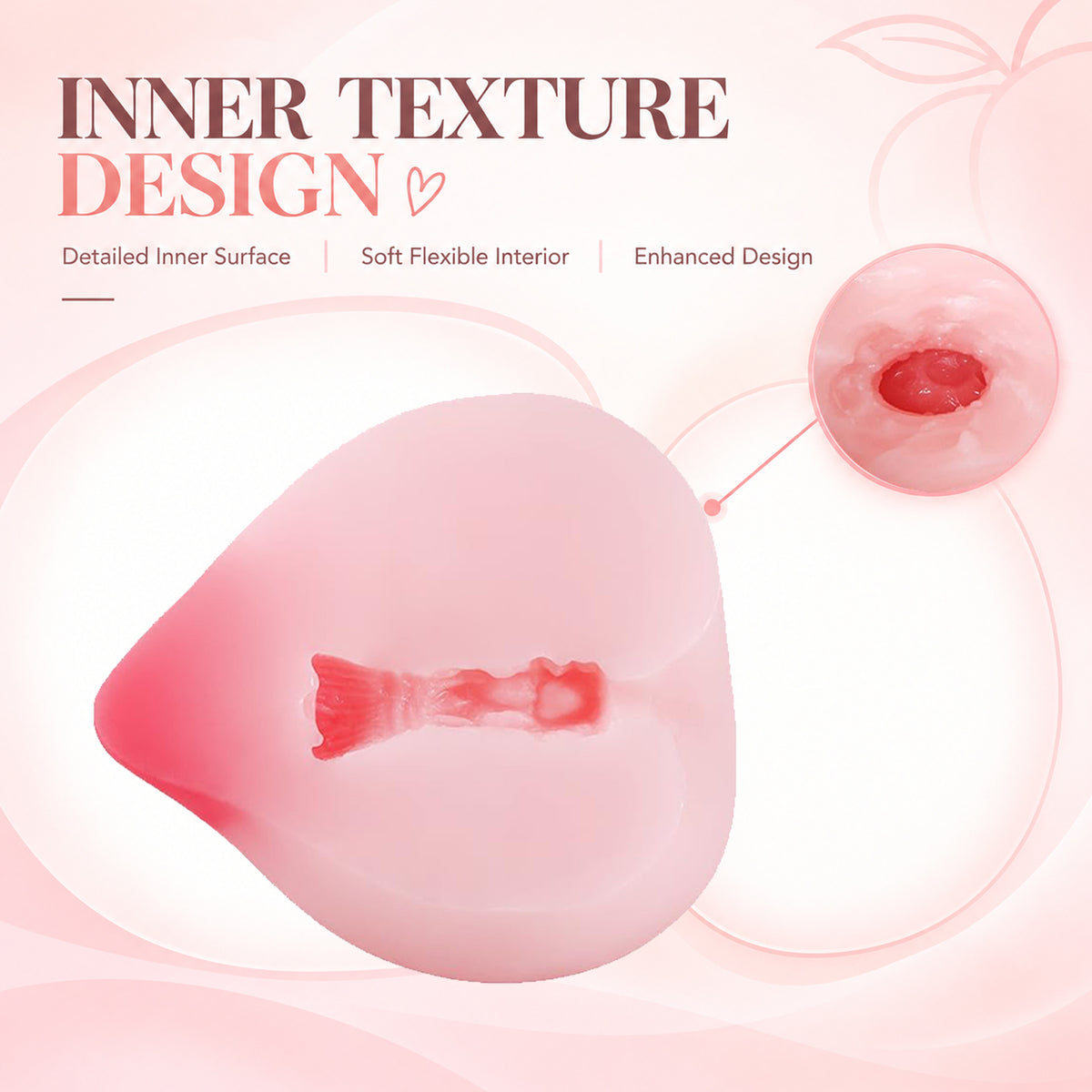 Peach-Shaped TPE Male Masturbator