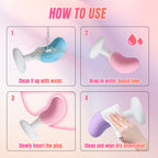 3-Piece Curved Silicone Anal Plug Set – Graduated Sizes with Jewel Bases