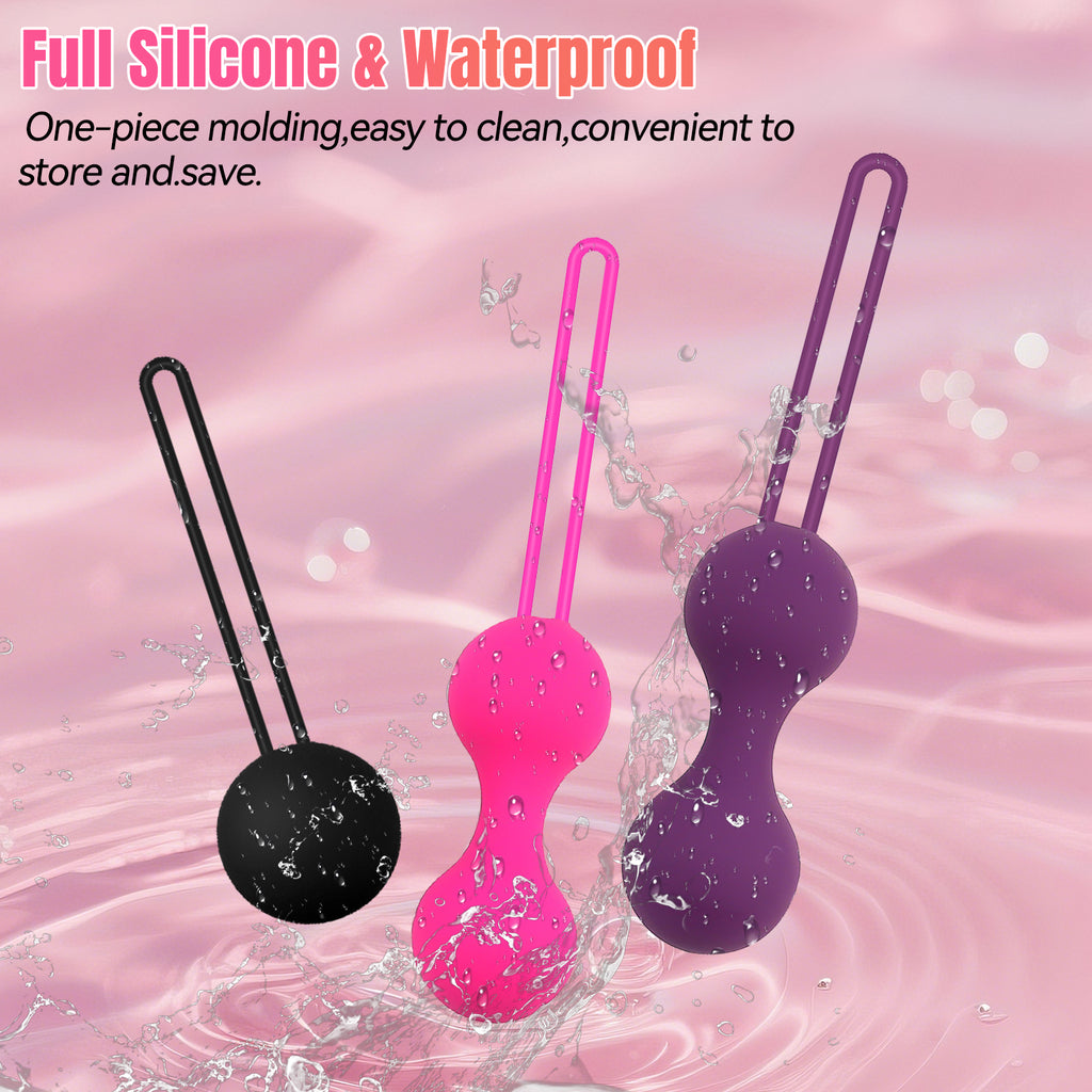 3-Piece Kegel Ball Set for Women – Silicone Pelvic Floor Exercisers with Graduated Weights