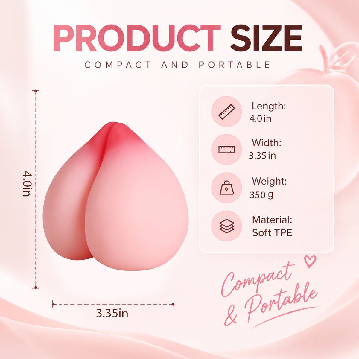 Peach-Shaped TPE Male Masturbator