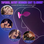 3-Piece Multicolor Silicone Anal Plug Set with Jewel Bases