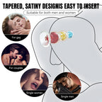 Tri-Color TPE Anal Plug with Rolling Beads