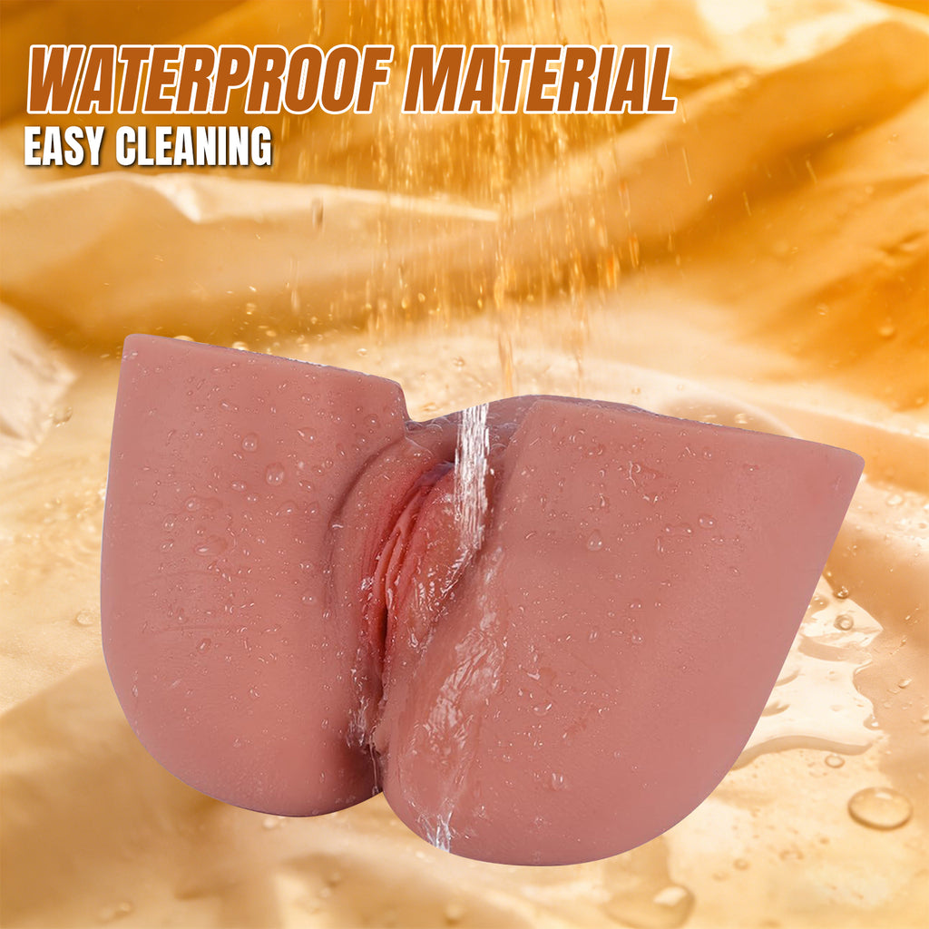 2-in-1 TPE Butt Masturbator with Dual Channels