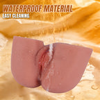 2-in-1 TPE Butt Masturbator with Dual Channels