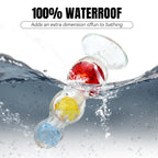 Tri-Color TPE Anal Plug with Rolling Beads