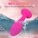 3-Piece Rose Pink Silicone Anal Plug Set – Graduated Sizes with Crystal Jewel Bases