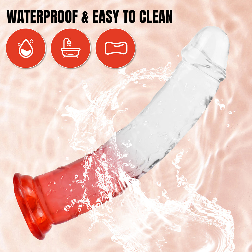 3-Piece Clear TPE Dildo Set with Suction Bases - image 6