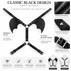 Black PU Leather Bat Wing Harness – Adjustable Unisex Halloween Costume