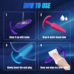 3-Piece Color Swirl Silicone Anal Plug Set - image 7