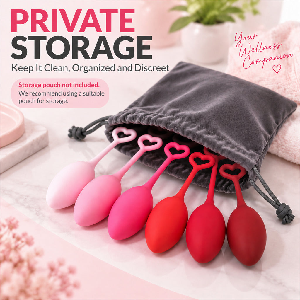 6-Piece Kegel Weight Set for Women – Silicone Pelvic Floor Exercisers with Progressive Training