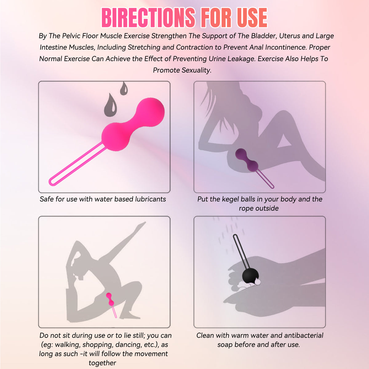 3-Piece Kegel Ball Set for Women – Silicone Pelvic Floor Exercisers with Graduated Weights