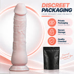 7.32-Inch Slim Silicone Dildo with Suction Cup