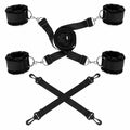 6-Piece Under-Bed Bondage Restraint Set – Adjustable Straps & Plush Cuffs