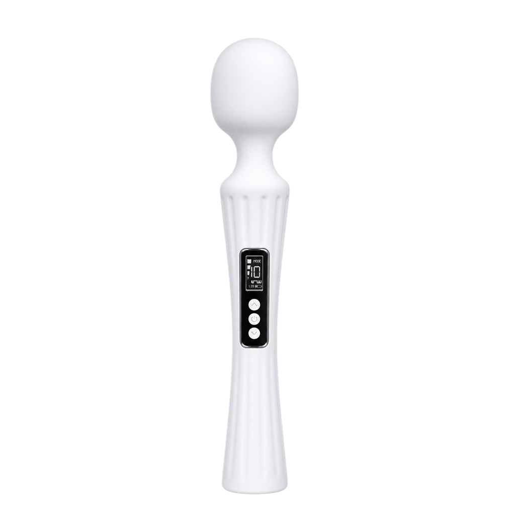 Rechargeable Vibrating Massage Wand with LCD Display