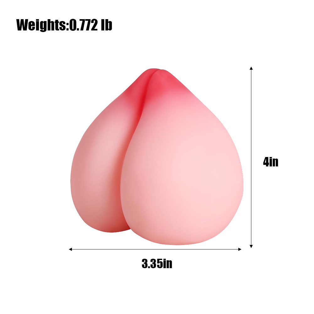 Peach-Shaped TPE Male Masturbator – Soft Manual Stroker Sleeve