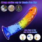 9-Inch Color Swirl Silicone Dildo with Suction Base - image 4