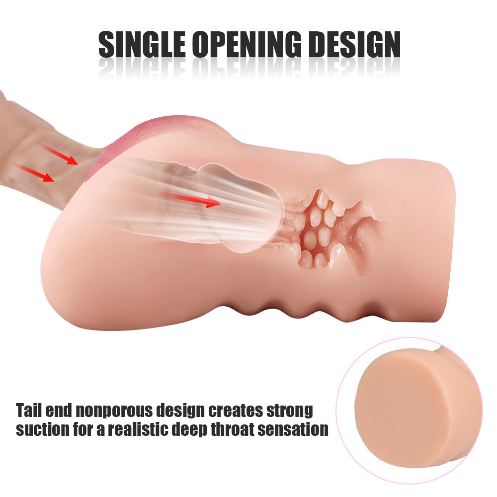 2-in-1 TPE Torso Masturbator with Dual Channels