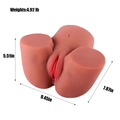 2-in-1 Realistic TPE Butt Masturbator – Full-Size Dual-Channel Stroker