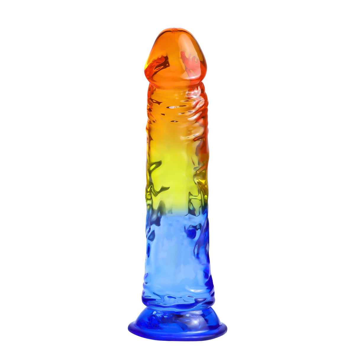 9-Inch Color Swirl Silicone Dildo with Suction Base